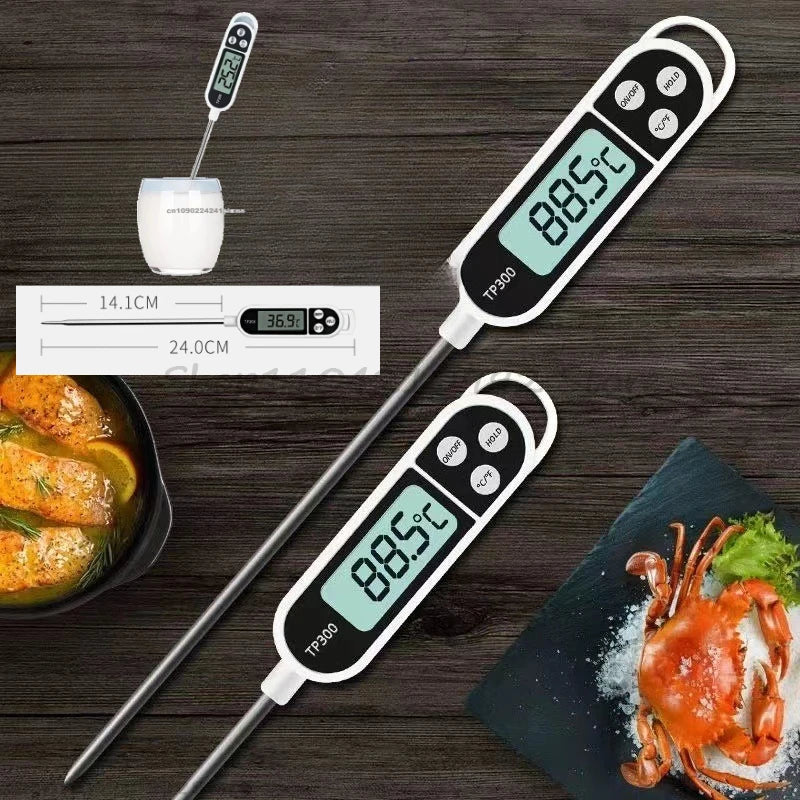 Kitchen Thermometer for Cooking Digital Temperature MeasuringTool for Meat Electronic Food Thermometer LCD Display Food