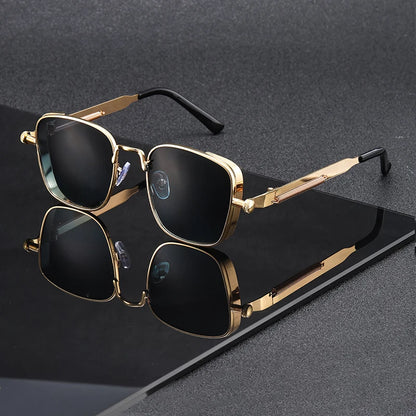 Fashionable Punk-Style Square Thick-Framed Trendy Sunglasses, Suitable for Daily Wear, Commuting, and Gift-Giving, Unisex and All Genders