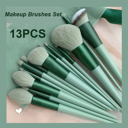 13 Piece Soft Makeup Brushes Set With Travel Case For Eye Face Cosmetics