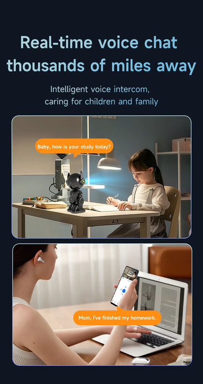 5MP PTZ WIFI IP Camera Wireless Home Security Robot Camera 360° Two Way Audio Auto Tracking Invisible Lens Indoor Baby Monitor