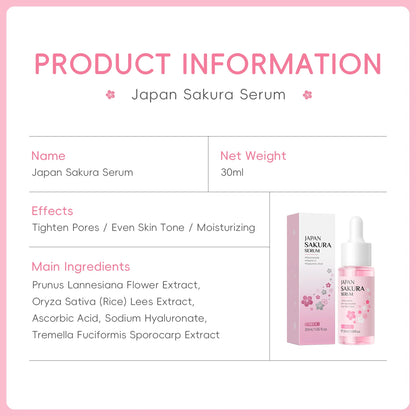 LAIKOU Sakura Serum Shrink Pores Remove Acne Skin Rejuvenation Whitening Essence
