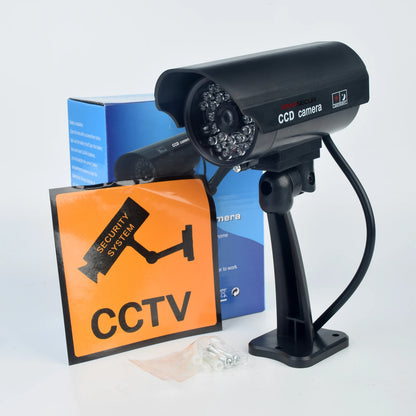 ALARMEST Fake Camera Dummy Waterproof Security CCTV Surveillance Camera With Flashing Red Led Light Outdoor Indoor