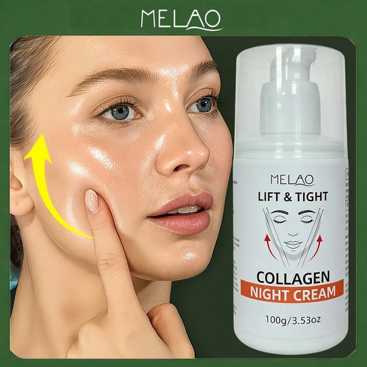 MELAO Lift & Tight Collagen Night Cream, Facial Moisturizer, Lifting Tightening Face Cream to Reduce Sagging & Smooth Wrinkles