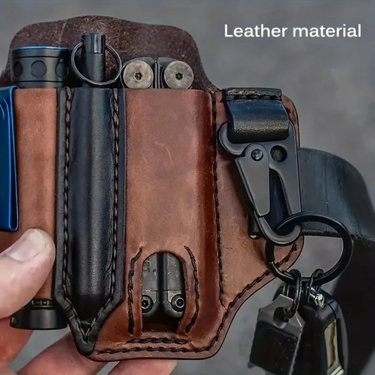 Multi-Tool Leather Waist Bag