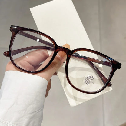 Retro Square Glasses Ultra-light Transparent Frame Eyewear Popular Decoration Eyeglasses Anti-blue Light Flat Glasses