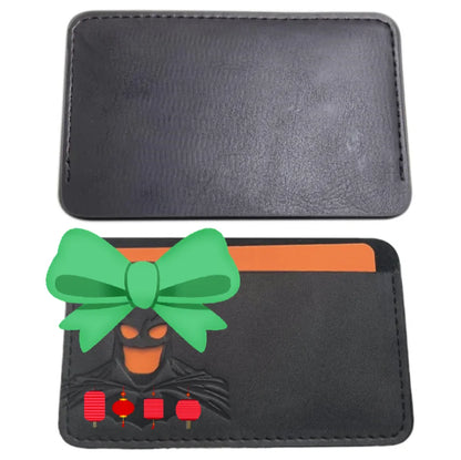 1 Leather Super Anime ID Card Holder Personalized Superhero Mask Card Case Gift