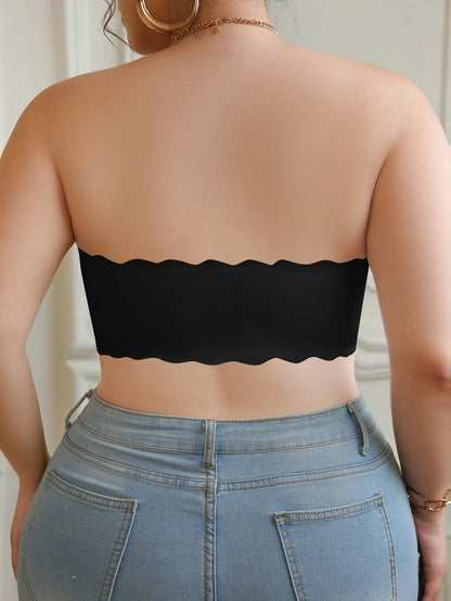 Plus Size Strapless Push Up Bra Wireless Bandeau Front Closure Lingerie Seamless No Underwire Comfort Lift for Womens 0XL to 5XL