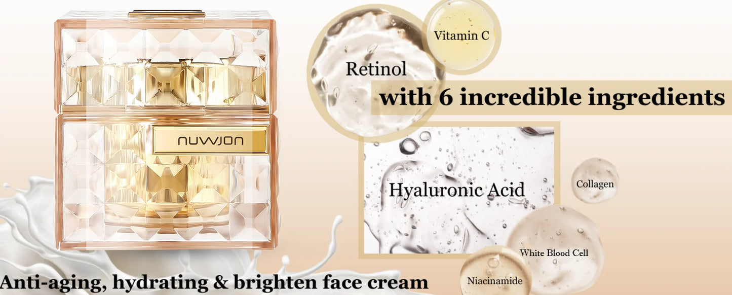 Multi Action Face Neck Skin Tightening White Blood Cell Peptide Anti Aging Face Cream Skin Firming Night Cream Wrinkle Repair