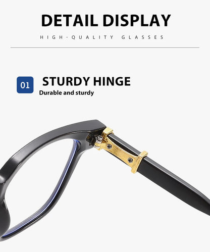 Classic 3Pcs Square Anti Blue Light Glasses For Men And Women Black & Transparent Frame Unisex Computer Wearing Women Glasses