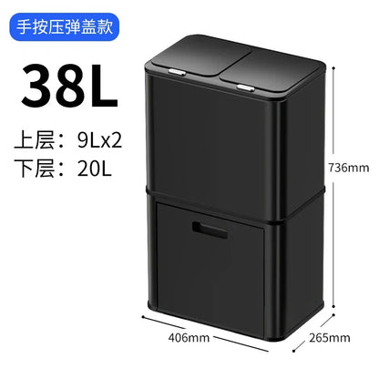 kitchen special induction smart garbage sorting trash can