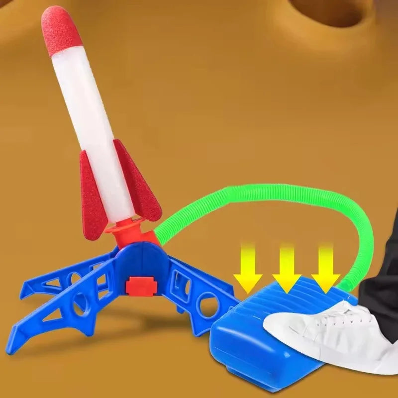 Outdoor rocket foot pump, outdoor inflatable flying rocket suit, jumping air-powered rocket launcher, gift