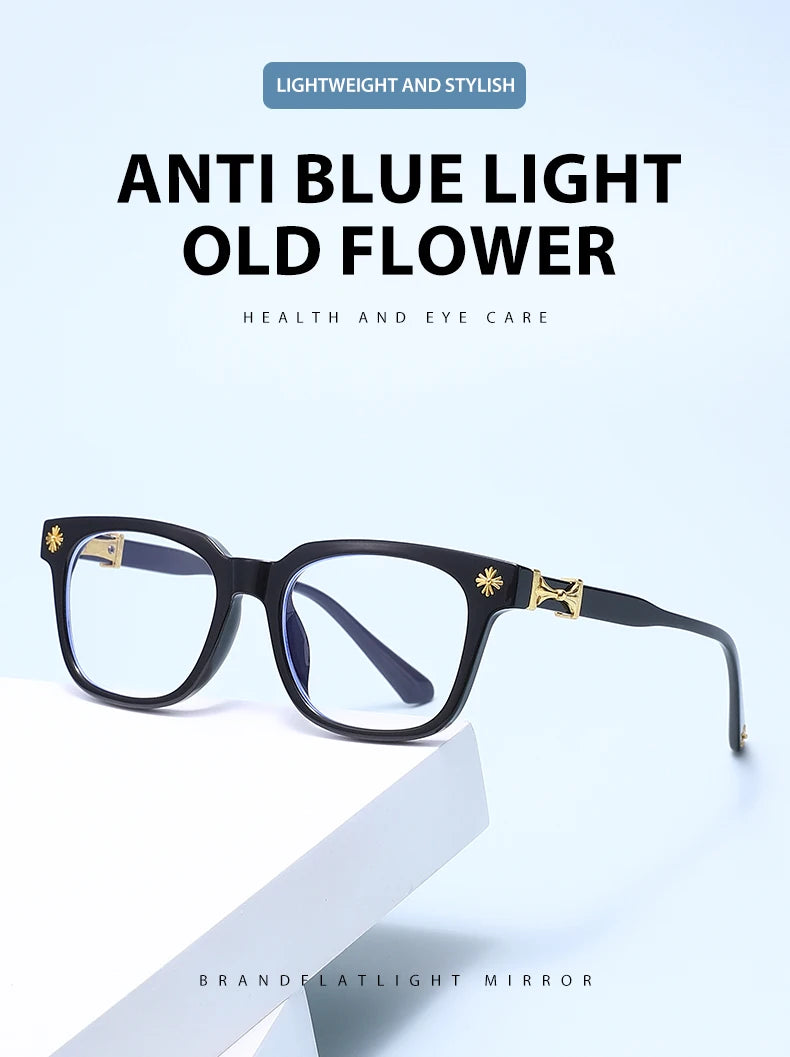 Classic 3Pcs Square Anti Blue Light Glasses For Men And Women Black & Transparent Frame Unisex Computer Wearing Women Glasses