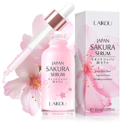 LAIKOU Sakura Serum Shrink Pores Remove Acne Skin Rejuvenation Whitening Essence