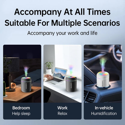 Compact USB Aroma Diffuser With Cool Mist And Soft Light For Bedroom Decor