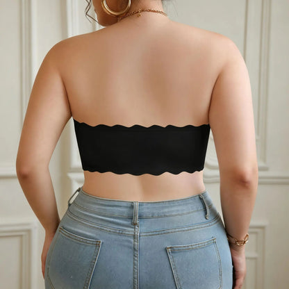 Plus Size Strapless Push Up Bra Wireless Bandeau Front Closure Lingerie Seamless No Underwire Comfort Lift for Womens 0XL to 5XL