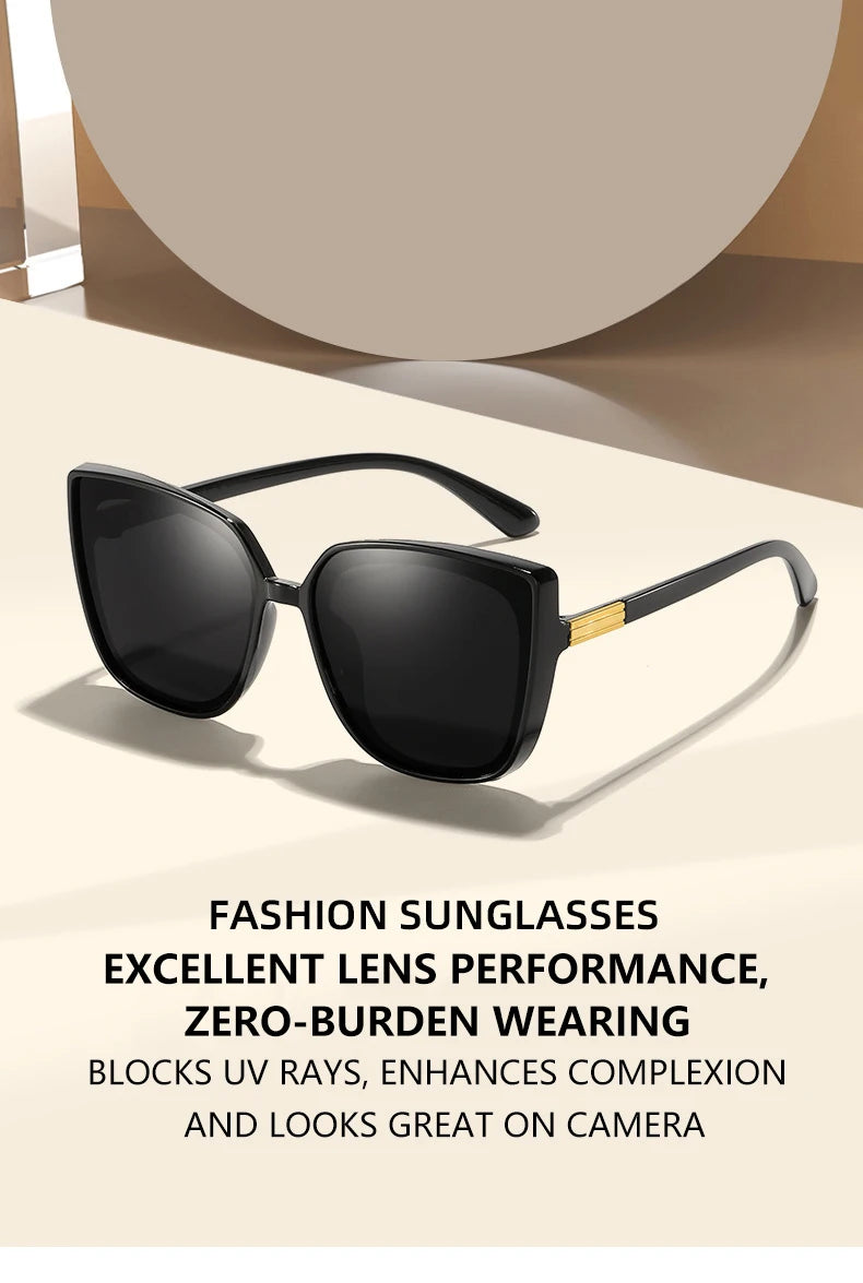 Versatile High-end Oversized Sunglasses Unisex Daily Commute Sunscreen UV Protection Glasses 1180