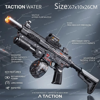 Electric Water Guns For Adults Powerful Squirt Automatic Water Suction Water Blasters Summer Outdoor Beach Toy For Boys Kid Gift