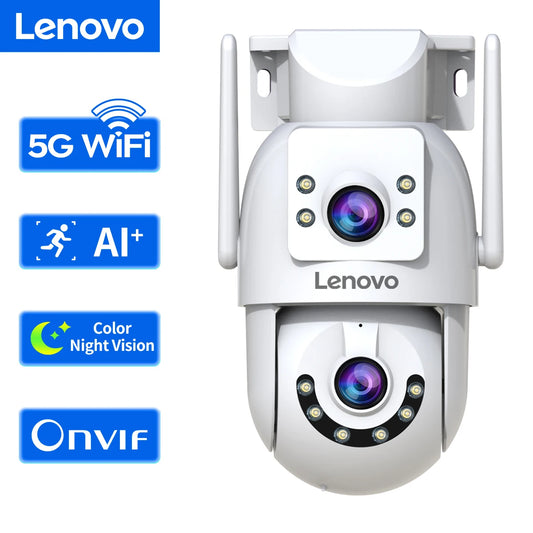 Lenovo 4K Dual-Lens WiFi PTZ Security Camera | 4K ডুয়াল-লেন্স ওয়াইফাই PTZ সিকিউরিটি ক্যামেরা
