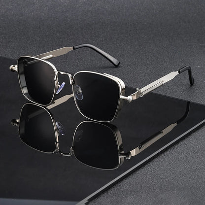 Fashionable Punk-Style Square Thick-Framed Trendy Sunglasses, Suitable for Daily Wear, Commuting, and Gift-Giving, Unisex and All Genders