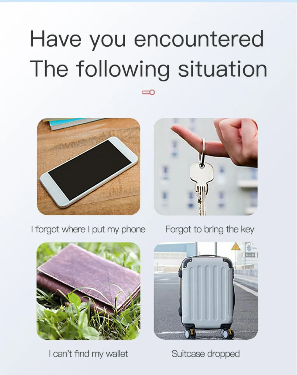 Mini Bluetooth GPS Tracker Anti Lost Smart Finder For Pet Kids Wallet Keys