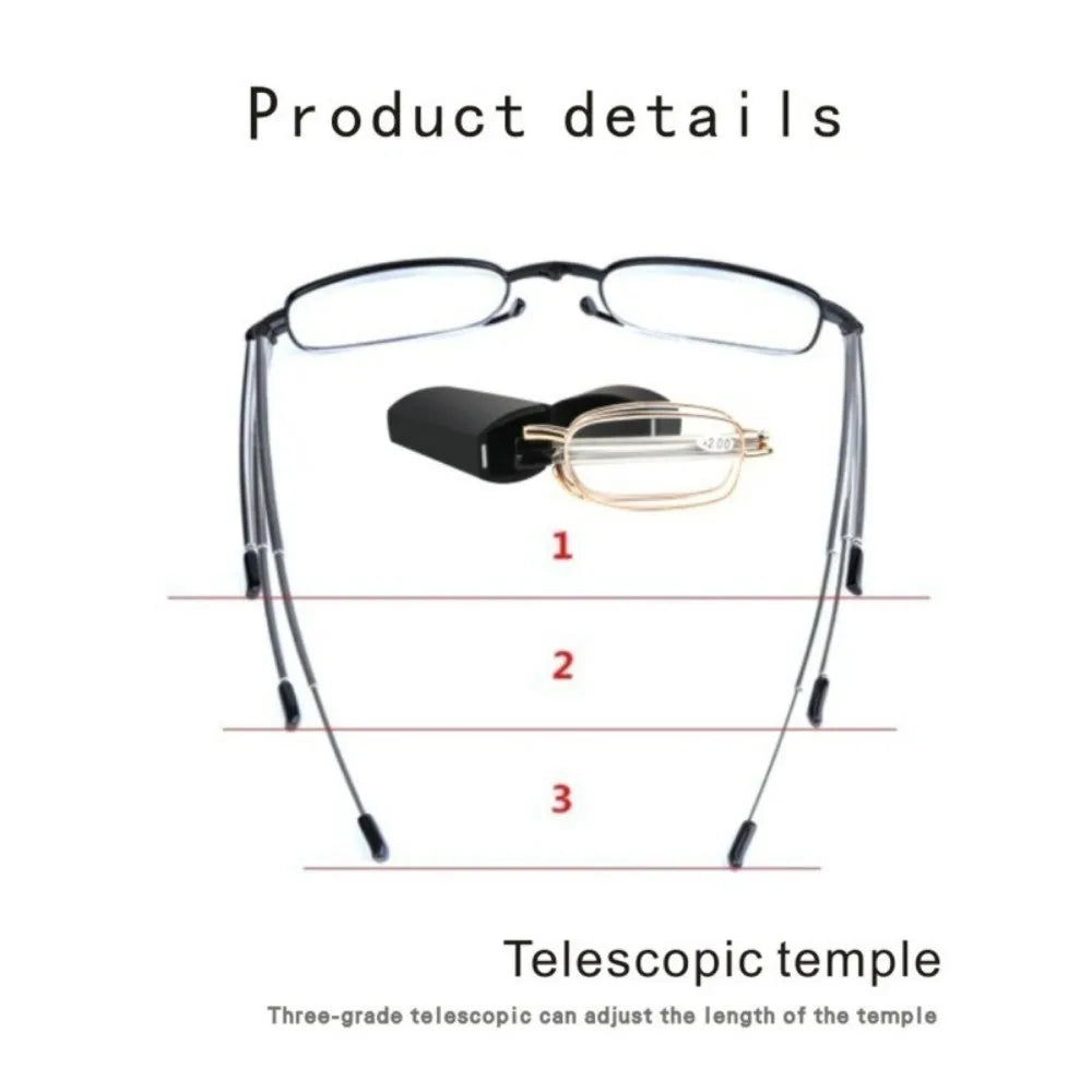 Gift Case Foldable Reading Glasses +1.00 to +4.00 Strength Men Women Anti Blue Light Farsightedness Eyewear