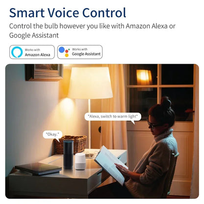 Tuya RGB LED Light Bulbs Smart WiFi E27 Smart Lamp 220V 110V 10W 15W 20W  Lamp Smart Life APP Google Assisatnt Voice Control