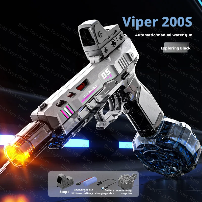 Electric Water Guns For Adults Powerful Squirt Automatic Water Suction Water Blasters Summer Outdoor Beach Toy For Boys Kid Gift
