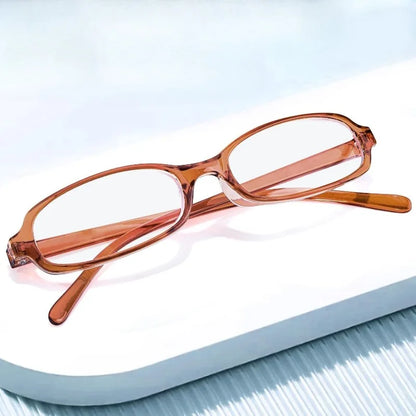 [Blue Light Glasses] Blue Light Blocking Rectangle Glasses for Women | Fashion Small Office Siren Fake Glasses with Clear Lens