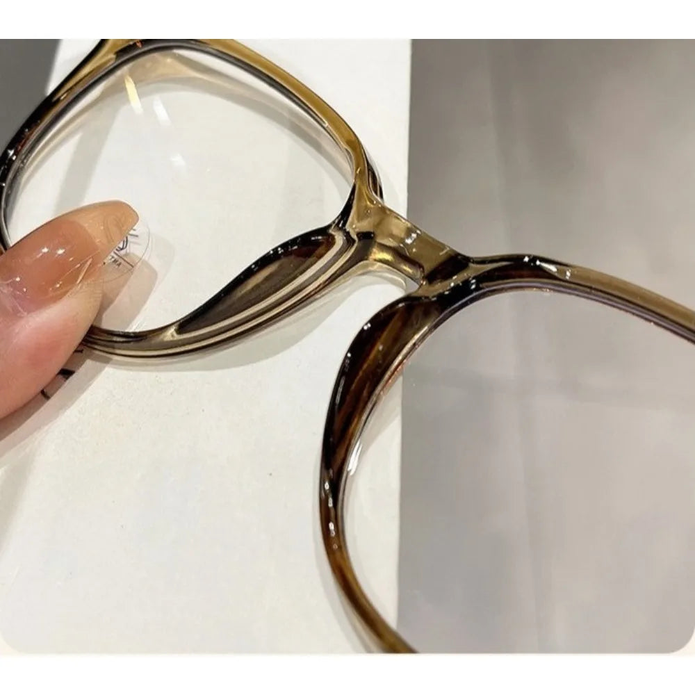 Retro Square Glasses Ultra-light Transparent Frame Eyewear Popular Decoration Eyeglasses Anti-blue Light Flat Glasses