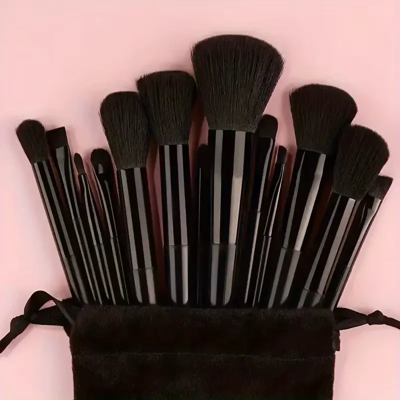 13 Piece Soft Makeup Brushes Set With Travel Case For Eye Face Cosmetics