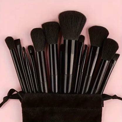 13 Piece Soft Makeup Brushes Set With Travel Case For Eye Face Cosmetics