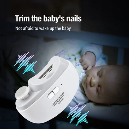 Electric Nail Clipper Grinding and Polishing with Light Automatic Nail Trimmer Rechargeable Nail Cutter Manicure for Baby Adult