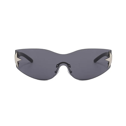 New Women's Rimless Star Decoration Integrated Y2K Hot Girl Style Hip Hop Fashion Sunglasses Beach Party Glasses Men