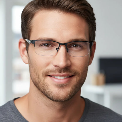 Color-changing Presbyopic Glasses, Automatic Zooming Glasses, Half-frame Glasses, Anti-blue Light Presbyopic Glasses808