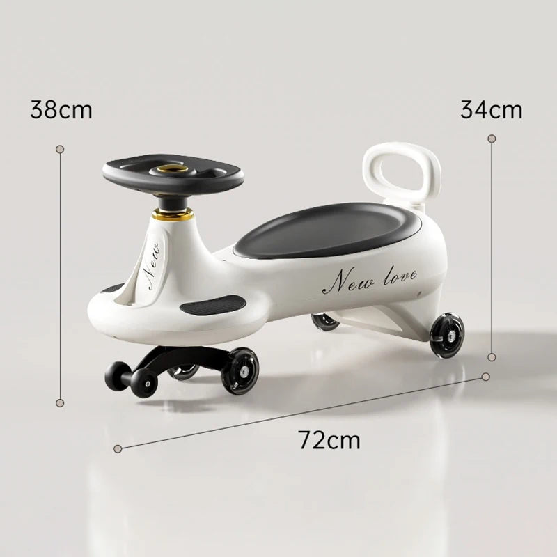 Children's Twisting Car Anti-Tip Swinging Silent Sliding Board Suitable For Boys And Girls Aged 1-8 Adults Can Sit On It