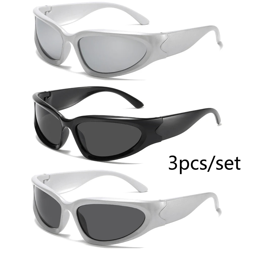 New arrival Popular Women's Sunglasses Punk Sunglasses Unique Oval Sun Glasses Men Goggle Shades Mirror Colorful Y2K Eyewear
