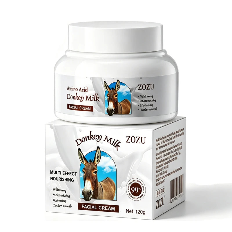 Donkey Milk Whitening Face Cream 120g Deep Hydration Anti-aging Brightening Nourish Skin Care Tender Skin Cream