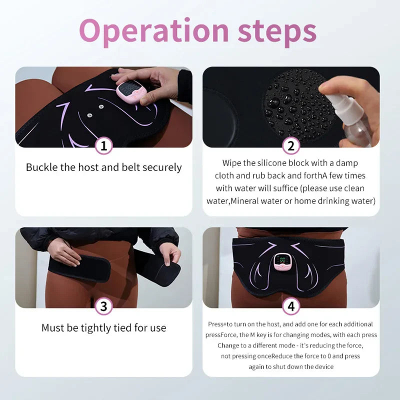 Electric EMS Hips Trainer Butt Muscle Stimulator USB Rechargable Buttocks Lifting Massage Toner Lose Weight Fitness Massager
