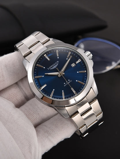Men automatic watch business date mechanical watches waterproof stainless steel luminous minimalist gift for you