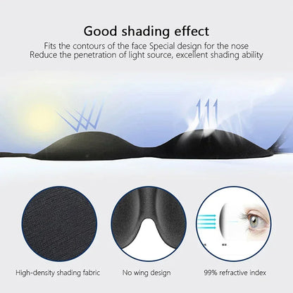3D Soft Sleep Eye Mask For Men And Women Unisex Light Blocking Comfort Cover