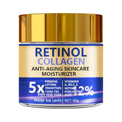 Retinol & Collagen Face Cream 60g, Anti-Aging Firming Moisturizer with Hyaluronic Acid, Fast Delivery