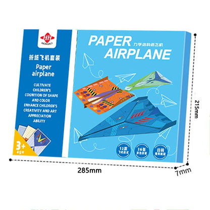 36 Sheets Kids Paper Airplane Origami Kit STEM Educational DIY Craft Toy Set Fun Parent-Child Activity Birthday Party Favor Gift