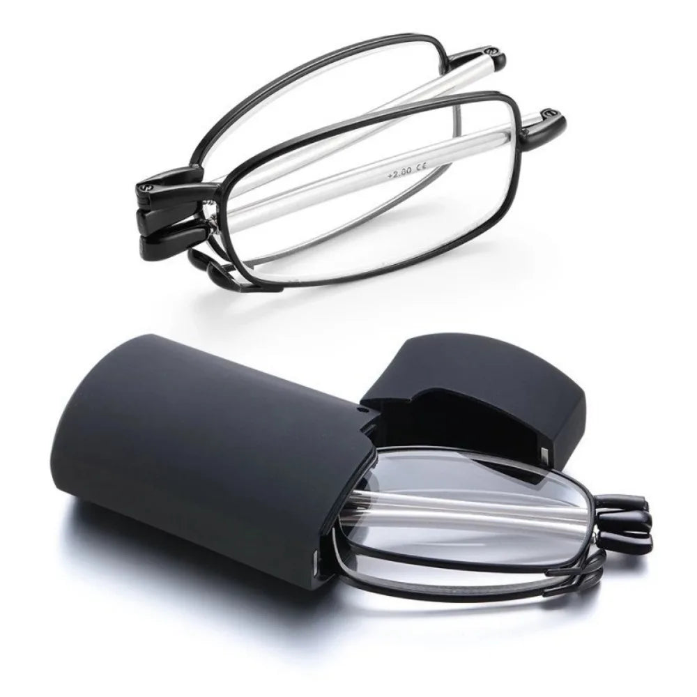 Gift Case Foldable Reading Glasses +1.00 to +4.00 Strength Men Women Anti Blue Light Farsightedness Eyewear
