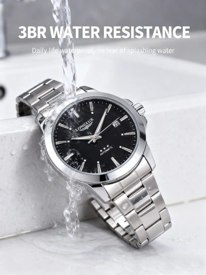 Men automatic watch business date mechanical watches waterproof stainless steel luminous minimalist gift for you