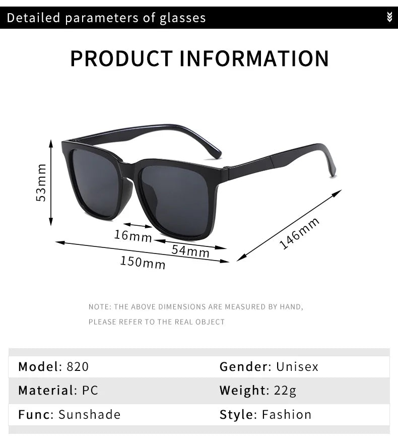 Retro Sunglasses For Men Korean Style Outdoor Square Sunglasses Driving Mercury Women Sunscreen Glasses Lens UV400