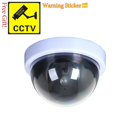 New Red Flashing LED Light Black/White Dummy Conch Camera Home Office Surveillance Security System Fake CCTV Security Camera