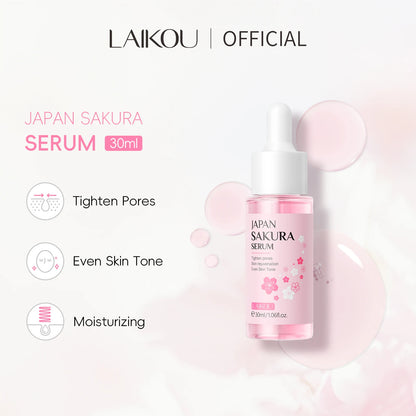 LAIKOU Sakura Serum Shrink Pores Remove Acne Skin Rejuvenation Whitening Essence