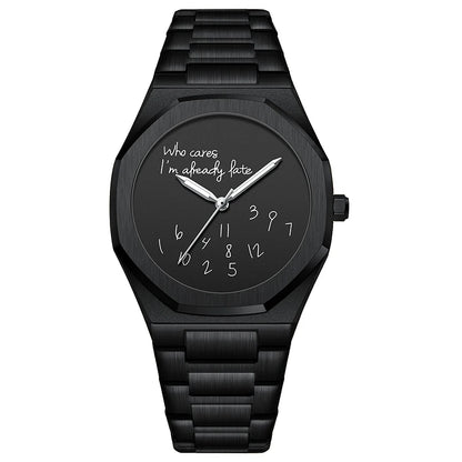 Fashion Luxurious Exquisite Elegant Men's Watch Classic Business Casual Arabic Digital Steel Strip Waterproof Noctilucent Watch