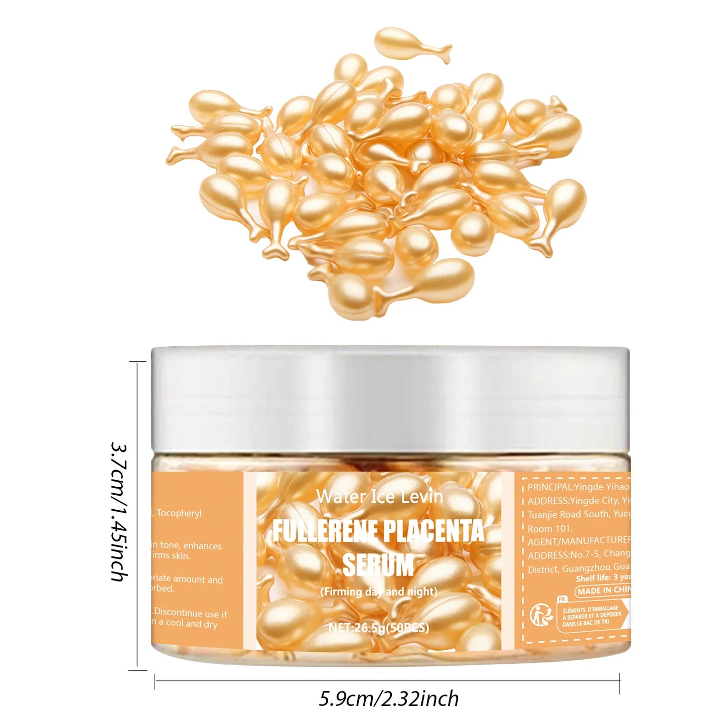 50Pcs Collagen Face Care Capsules Serum Spot Acne Wrinkle Remover Firming Whitening Hyaluronic Acid Essence Skin Care New Style