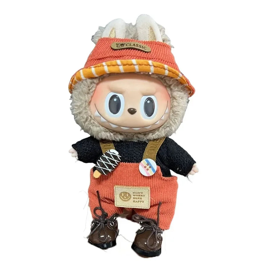 17cm Fashion Doll labubu Clothing Accessories Set Suitable for Boys Cute Plush  Doll Clothes Suitable for Fashion